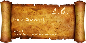Lucz Oszvald névjegykártya